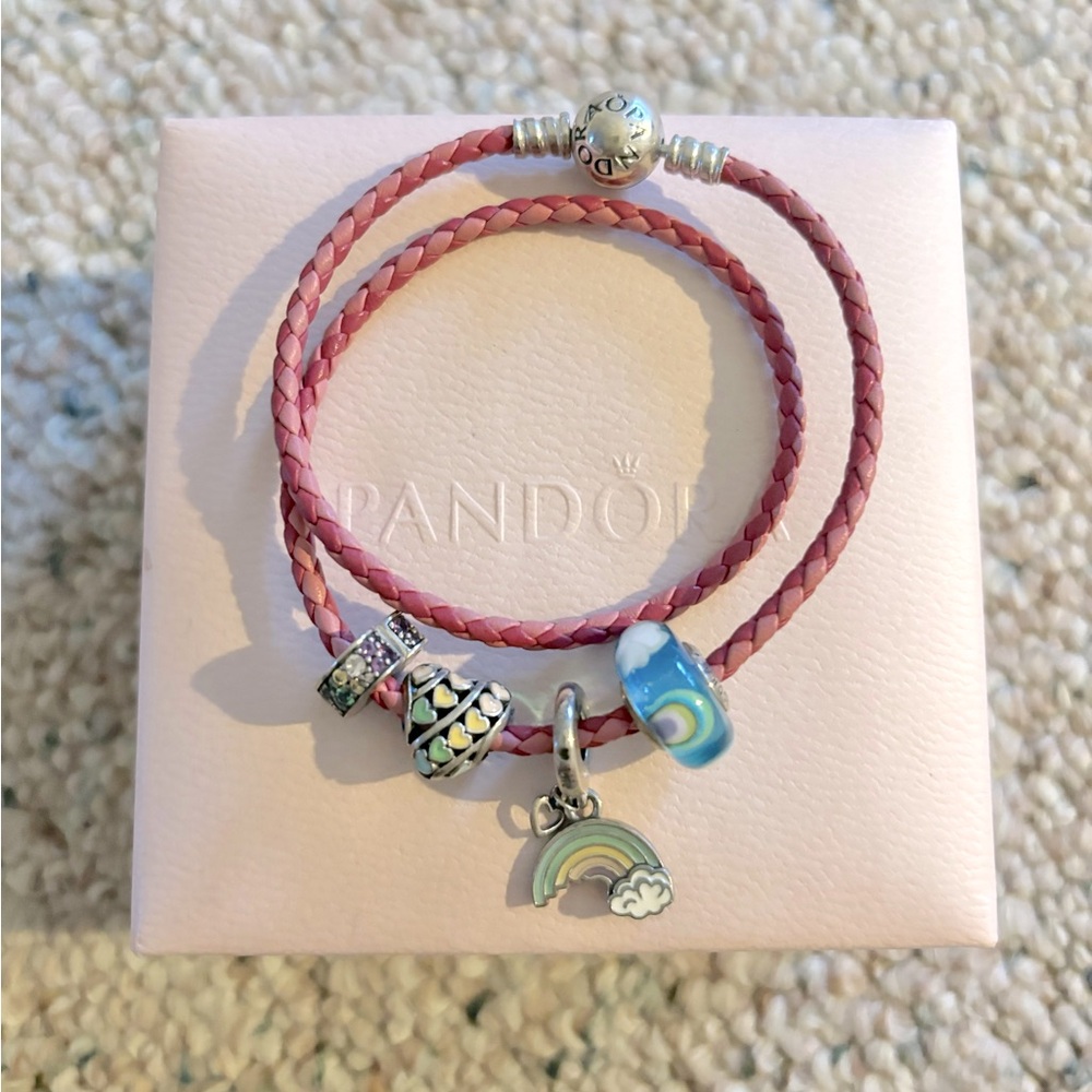 [Authentic] Pandora Rainbow Charm Bracelet